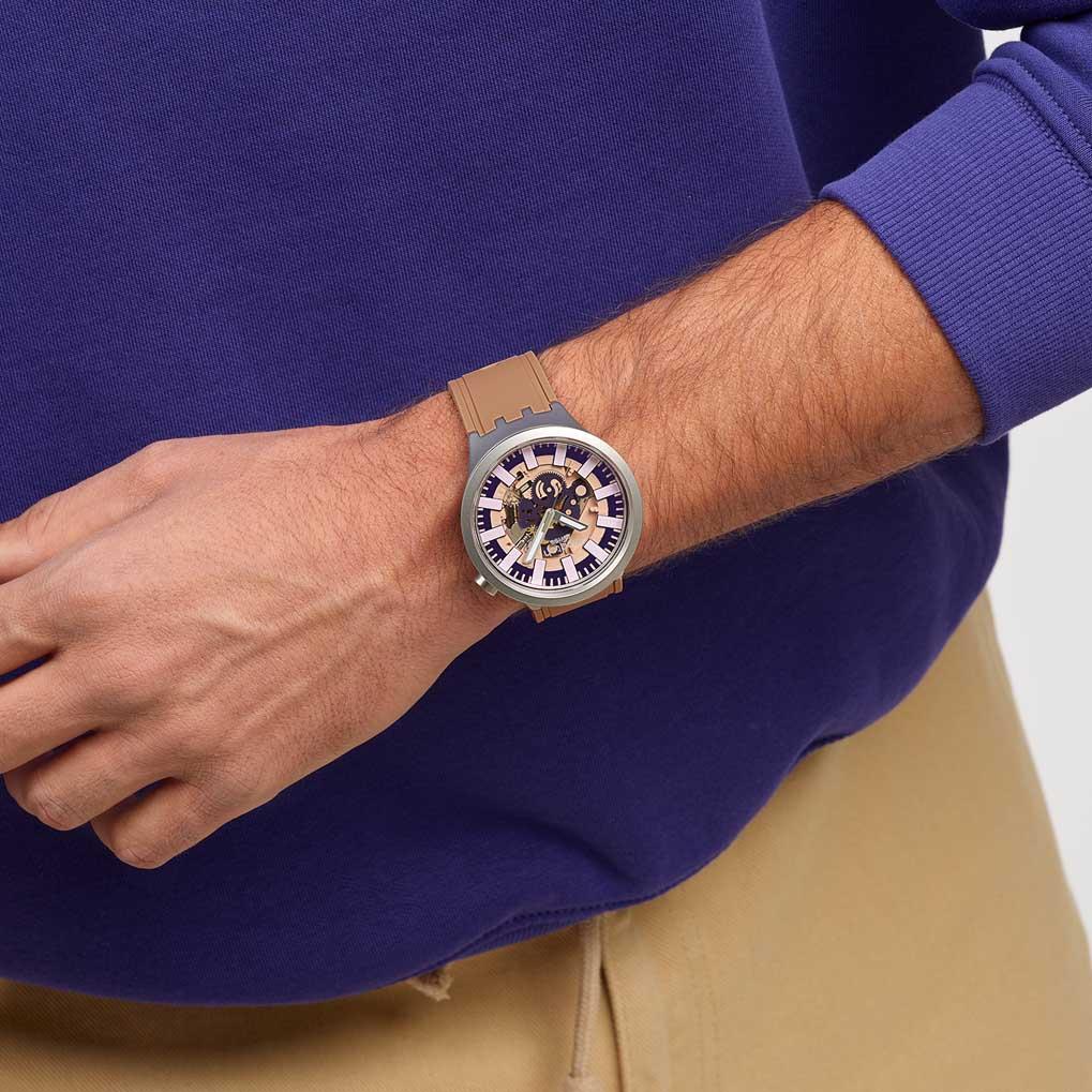 Swatch TERRACOTTA TIDE SB07S119 Unisex horloge Swatch TERRACOTTA TIDE SB07S119 Unisex horloge