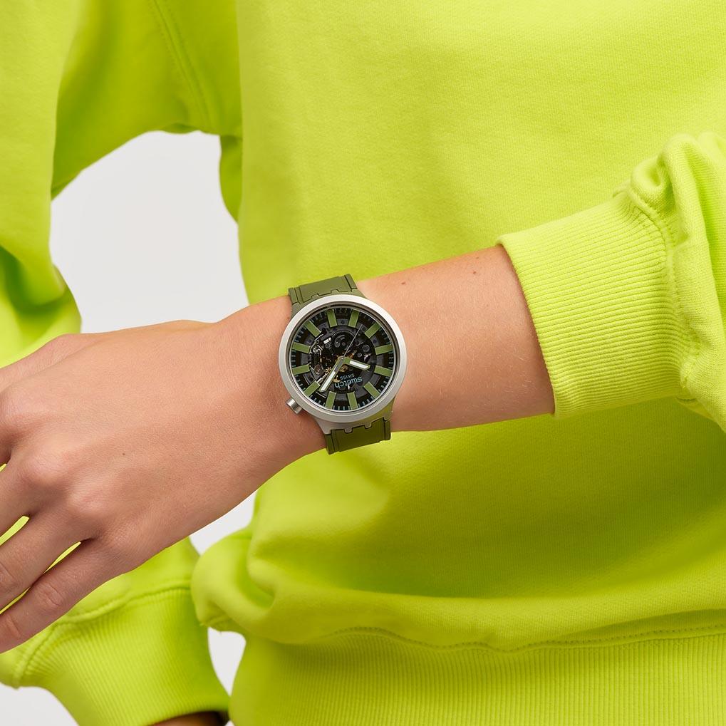 Swatch THRU THE UNDERBRUSH SB07S118 Unisex horloge Swatch THRU THE UNDERBRUSH SB07S118 Unisex horloge