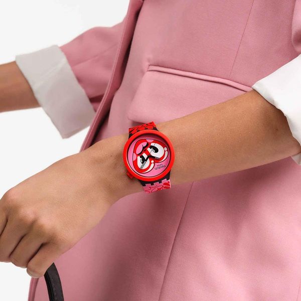Swatch HATTIE'S HEART SB05Z103 Unisex horloge Swatch HATTIE'S HEART SB05Z103 Unisex horloge