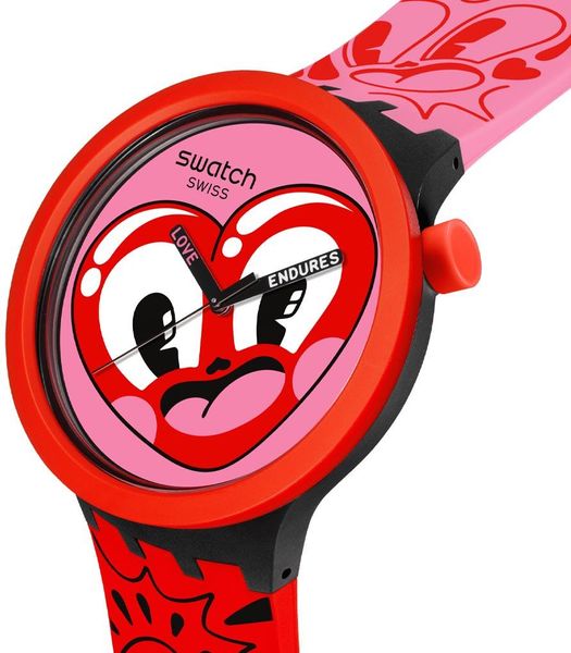 Swatch HATTIE'S HEART SB05Z103 Unisex horloge Swatch HATTIE'S HEART SB05Z103 Unisex horloge