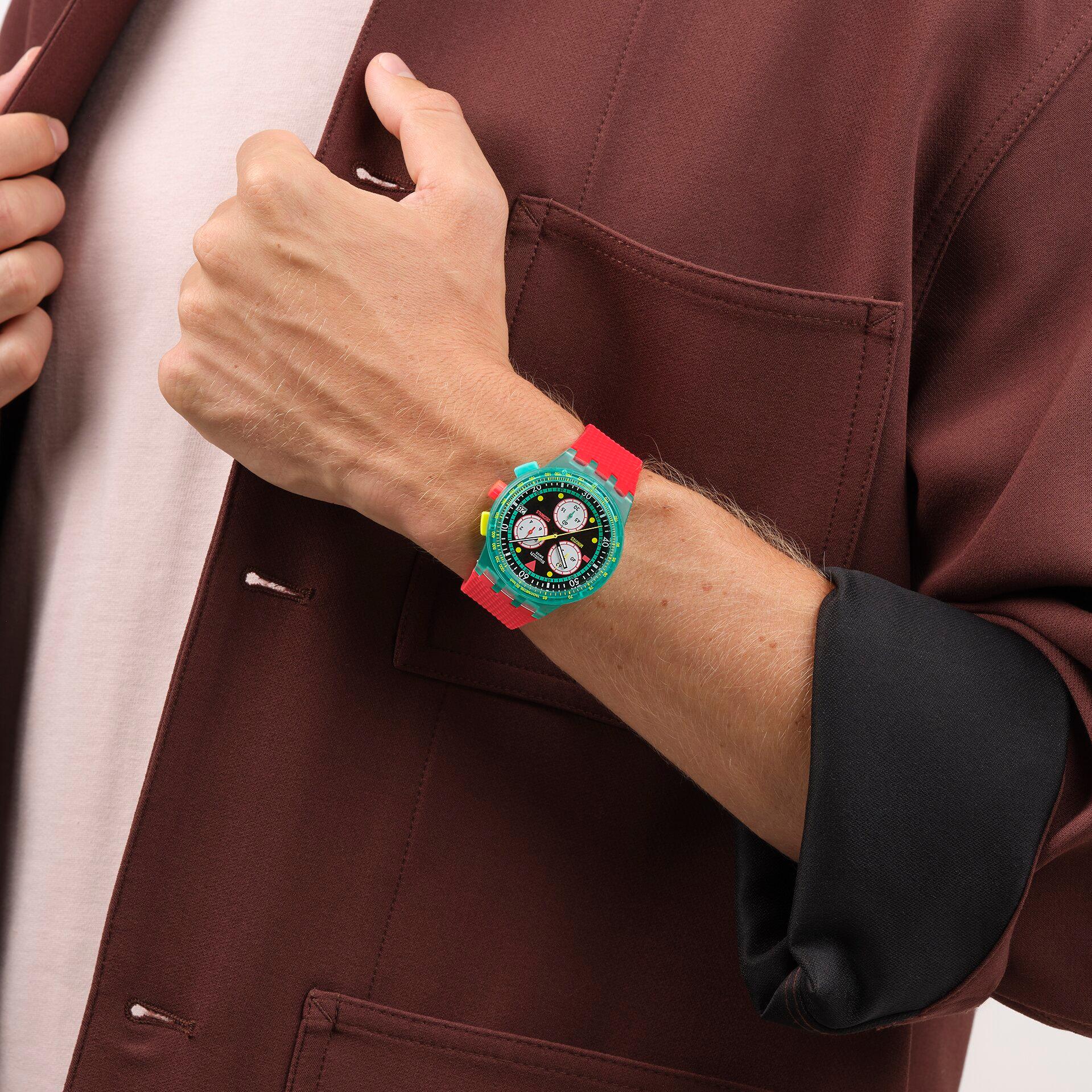 Swatch SWATCH NEON EMERALD CHRONO SUSG409 Orologio unisex Swatch SWATCH NEON EMERALD CHRONO SUSG409 Orologio unisex