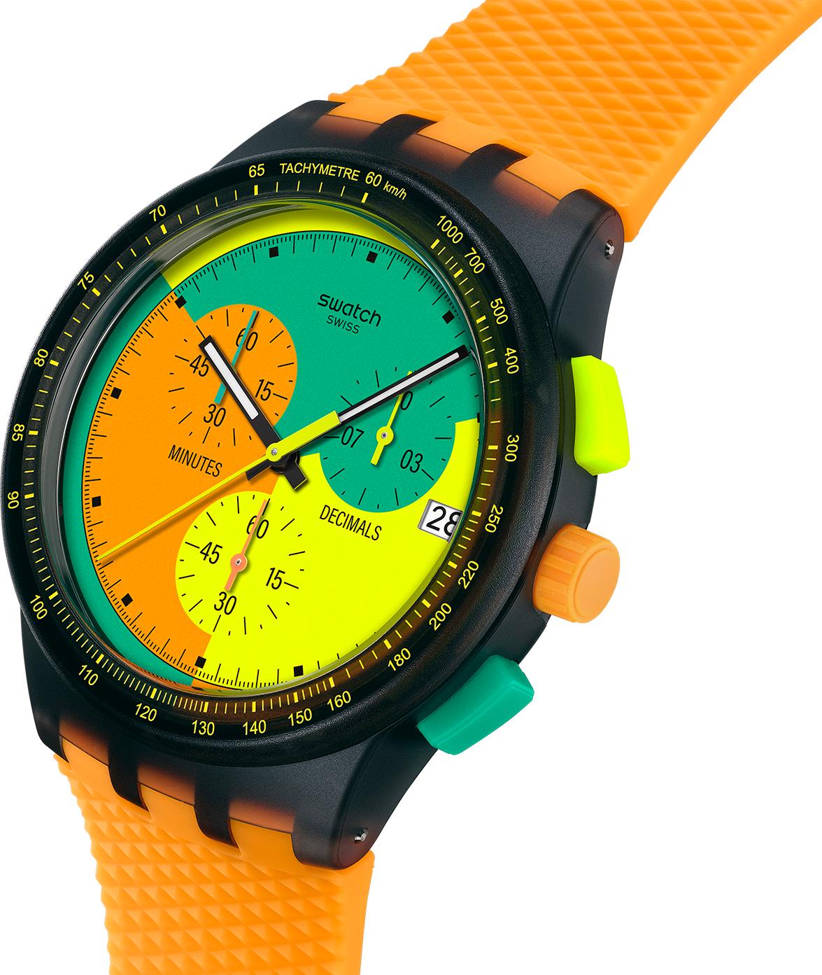 Swatch SWATCH NEON SIGNAL FLAG SUSB422 Orologio unisex Swatch SWATCH NEON SIGNAL FLAG SUSB422 Orologio unisex