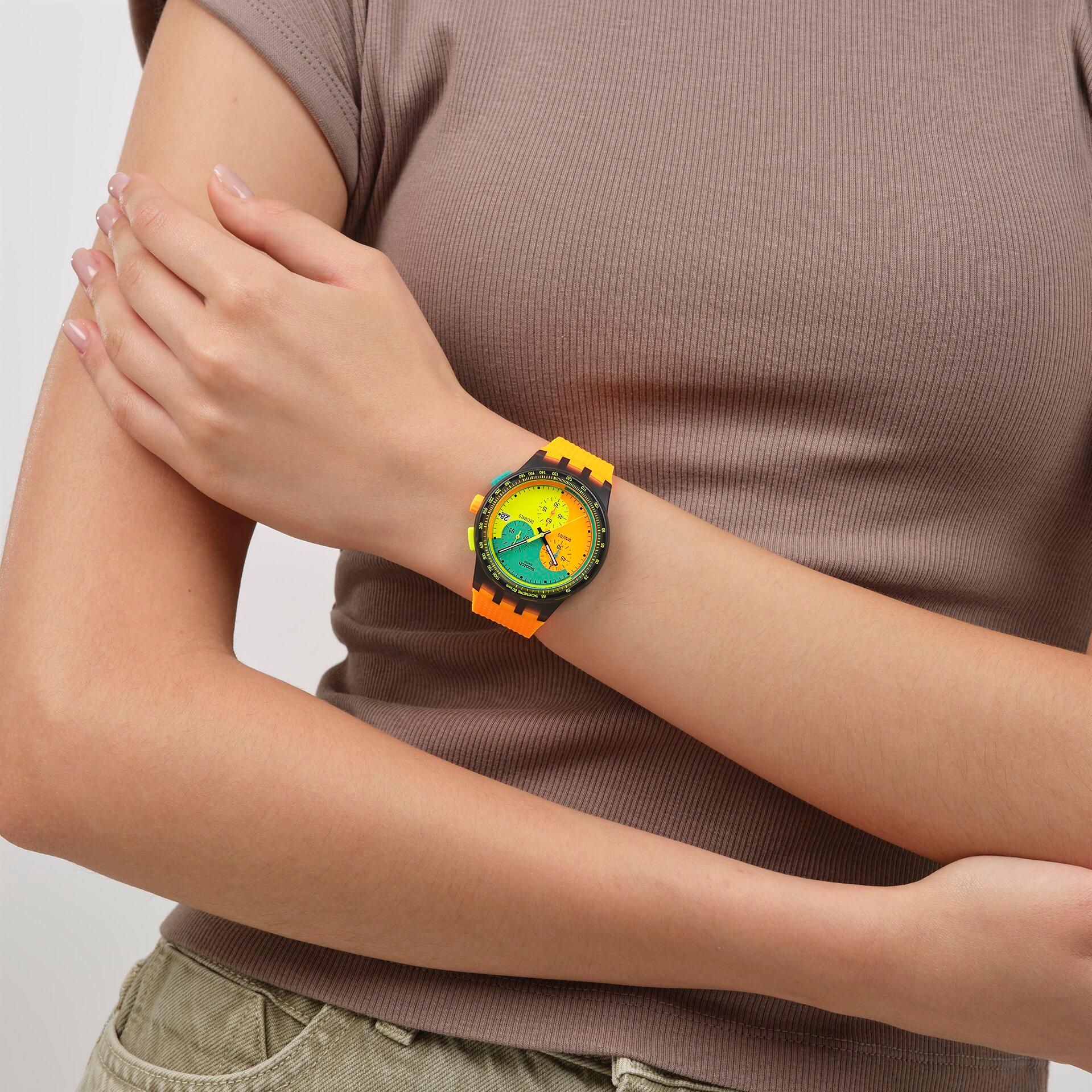 Swatch SWATCH NEON SIGNAL FLAG SUSB422 Orologio unisex Swatch SWATCH NEON SIGNAL FLAG SUSB422 Orologio unisex