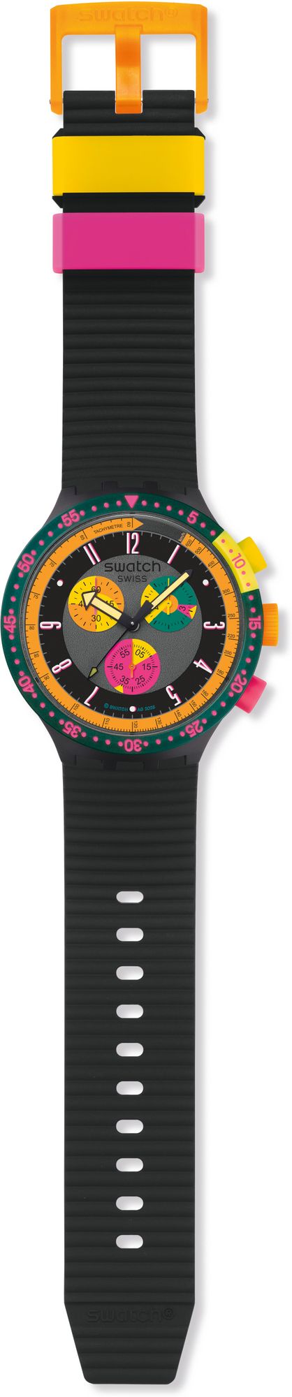 Swatch SWATCH NEON SEPPIA SB02B104 Unisex horloge Swatch SWATCH NEON SEPPIA SB02B104 Unisex horloge
