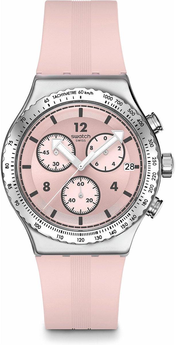 Swatch POPPINGLY PINK YVS532 Heren armbandhorloge Swatch POPPINGLY PINK YVS532 Heren armbandhorloge