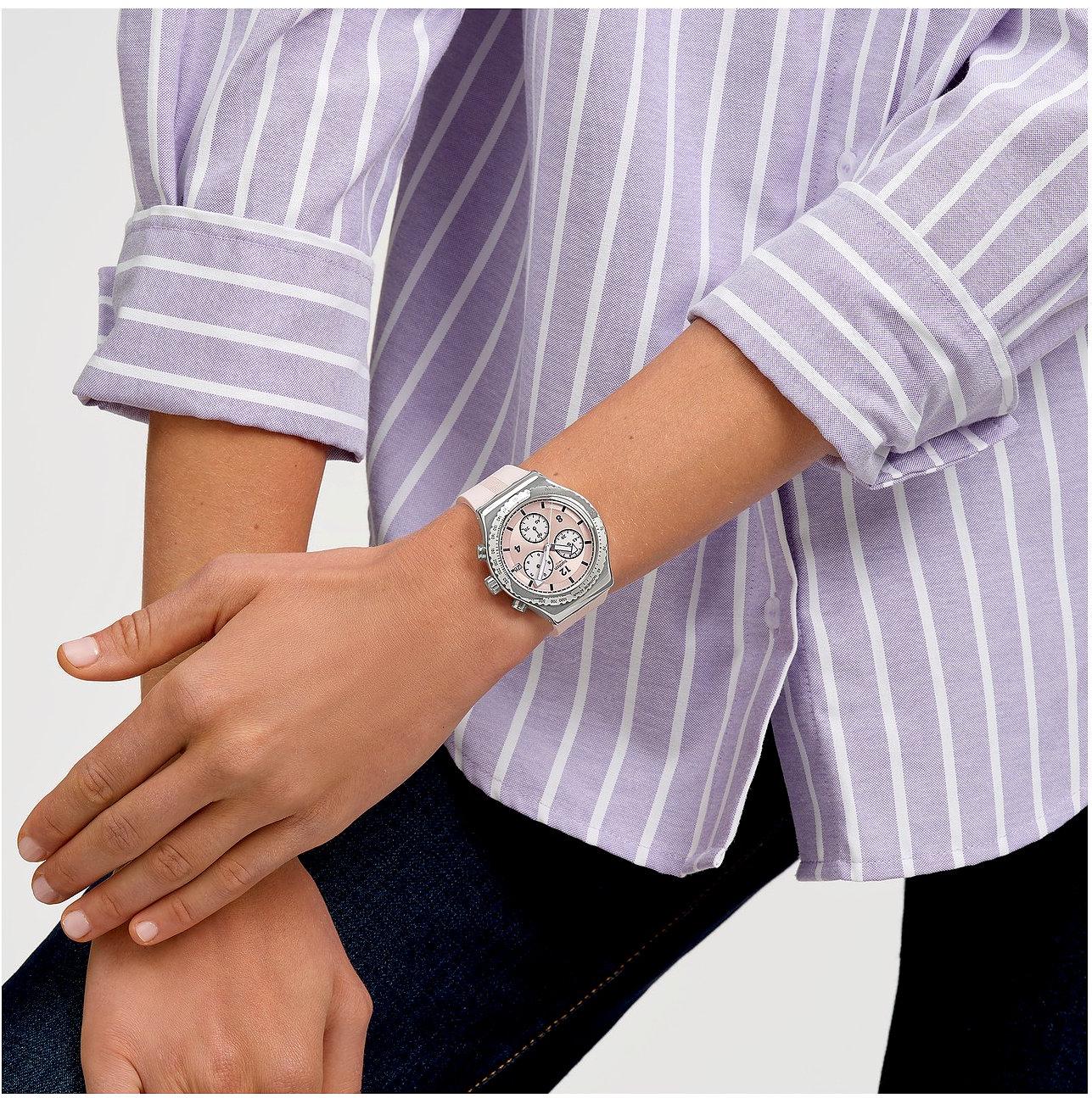 Swatch POPPINGLY PINK YVS532 Heren armbandhorloge Swatch POPPINGLY PINK YVS532 Heren armbandhorloge