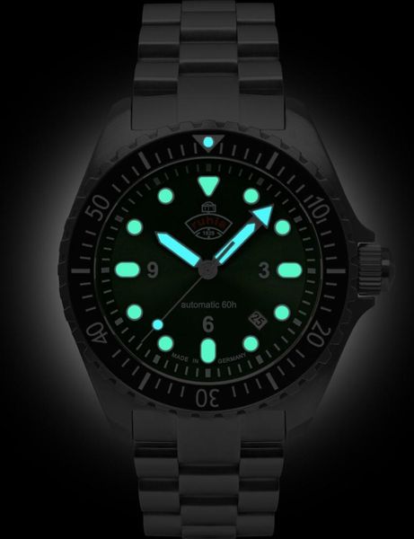 Uhrenwerke Ruhla NVA Kommando Minentaucher 4960M4_set Reloj Automático para hombres Con pulsera adicional