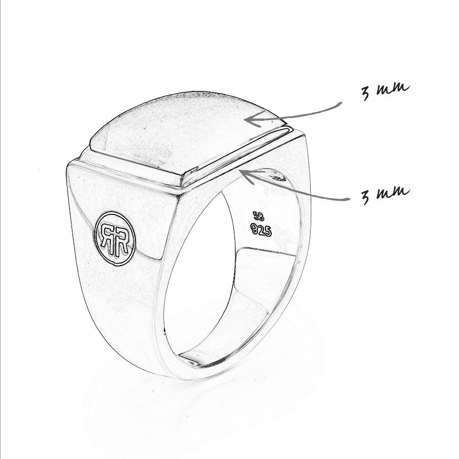 Rebel and Rose Stones Only RR-RG031-S Herrenring Rebel and Rose Stones Only RR-RG031-S Herrenring