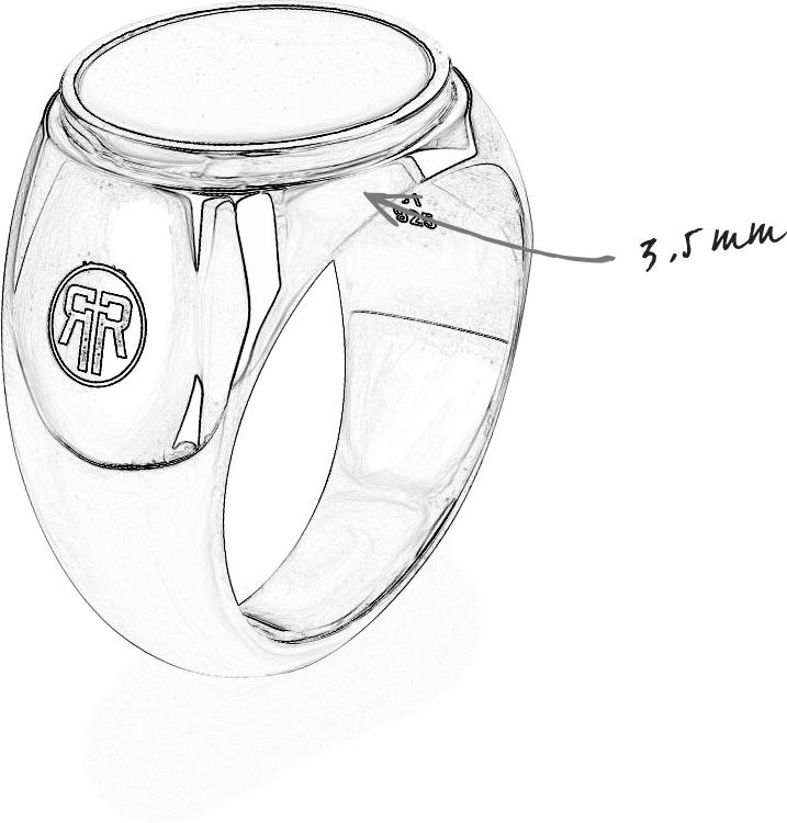 Rebel and Rose Stones Only RR-RG029-S Mens Ring Rebel and Rose Stones Only RR-RG029-S Mens Ring