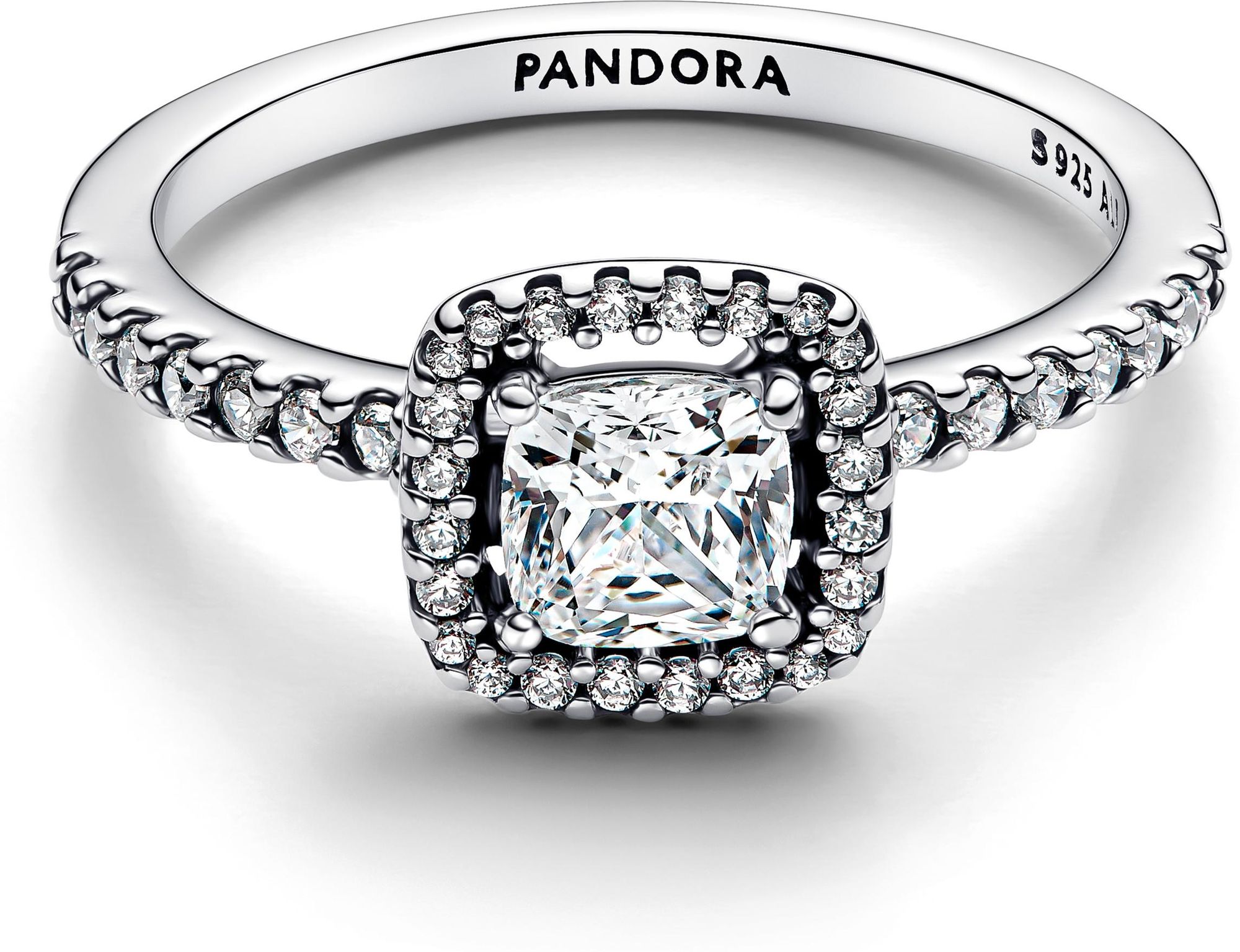 Pandora Funkelnder Quadratischer Strahlenkranz Ring 193555C02 Damesring