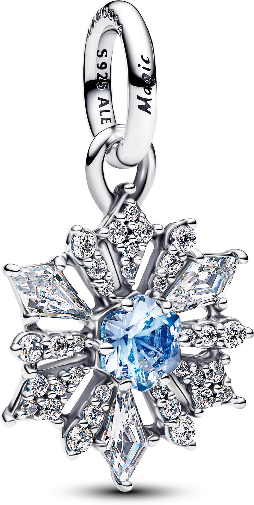 Pandora Disney Eiskönigin Elsa Schneeflocke Charm-Anhänger 794209C01 Pendiente Charm