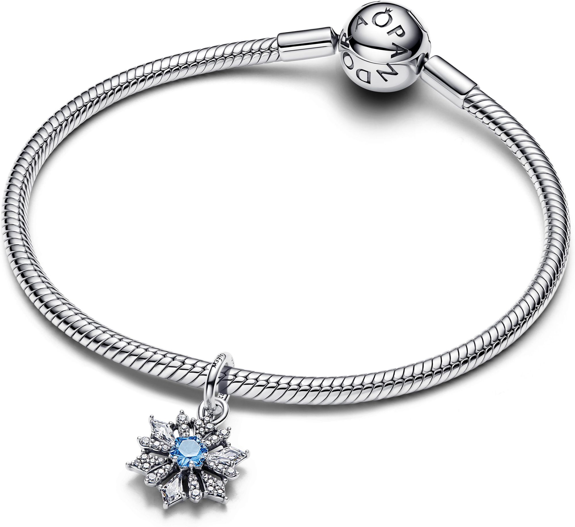 Pandora Disney Eiskönigin Elsa Schneeflocke Charm-Anhänger 794209C01 Pendiente Charm