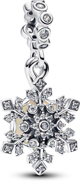 Pandora Schillernde Schneeflocke Doppelter Charm-Anhänger 794142C01 Charm Anhänger Pandora Schillernde Schneeflocke Doppelter Charm-Anhänger 794142C01 Charm Anhänger
