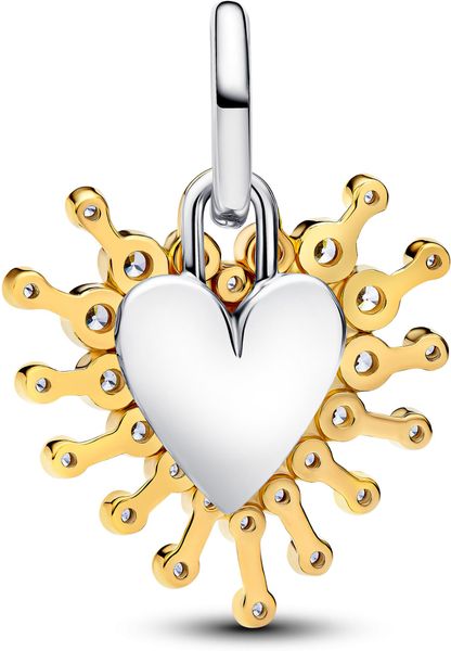 Pandora Strahlendes Herz Doppelter Charm-Anhänger 764141C01 Charm Anhänger Pandora Strahlendes Herz Doppelter Charm-Anhänger 764141C01 Charm Anhänger