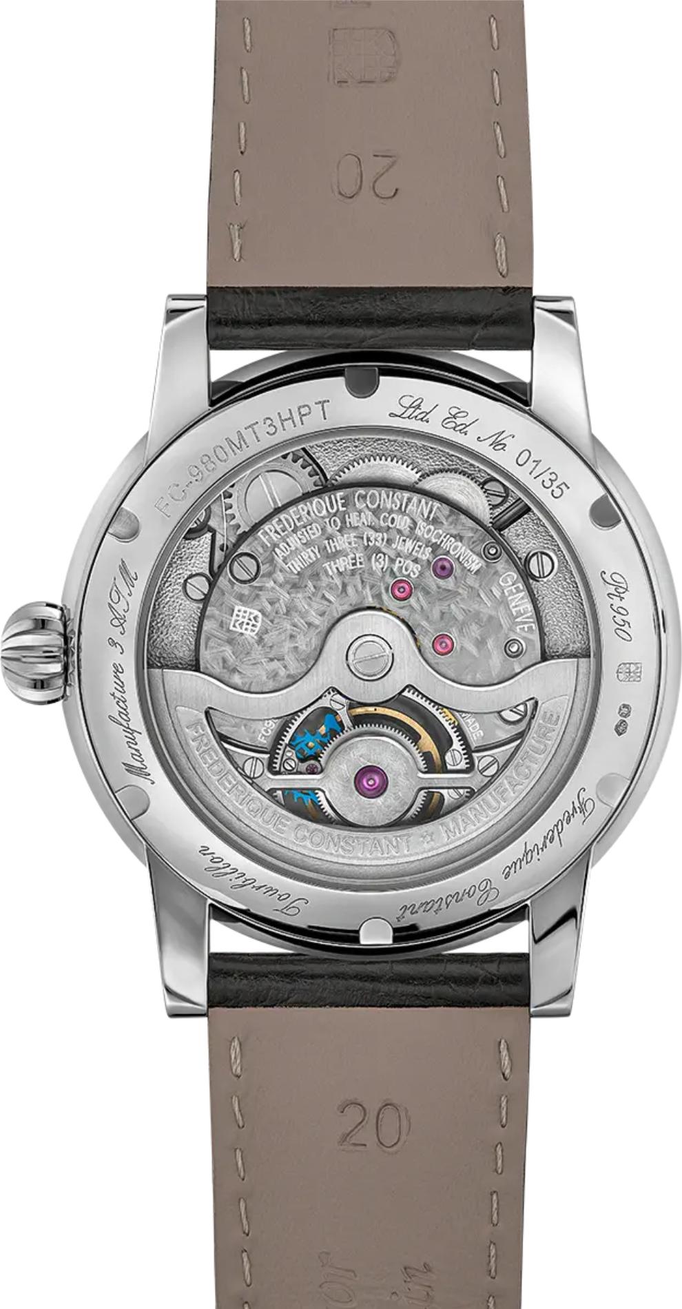Frederique Constant Geneve CLASSICS TOURBILLON FC-980MT3HPT Reloj Automático para hombres Edición Muy Limitada Frederique Constant Geneve CLASSICS TOURBILLON FC-980MT3HPT Reloj Automático para hombres Edición Muy Limitada