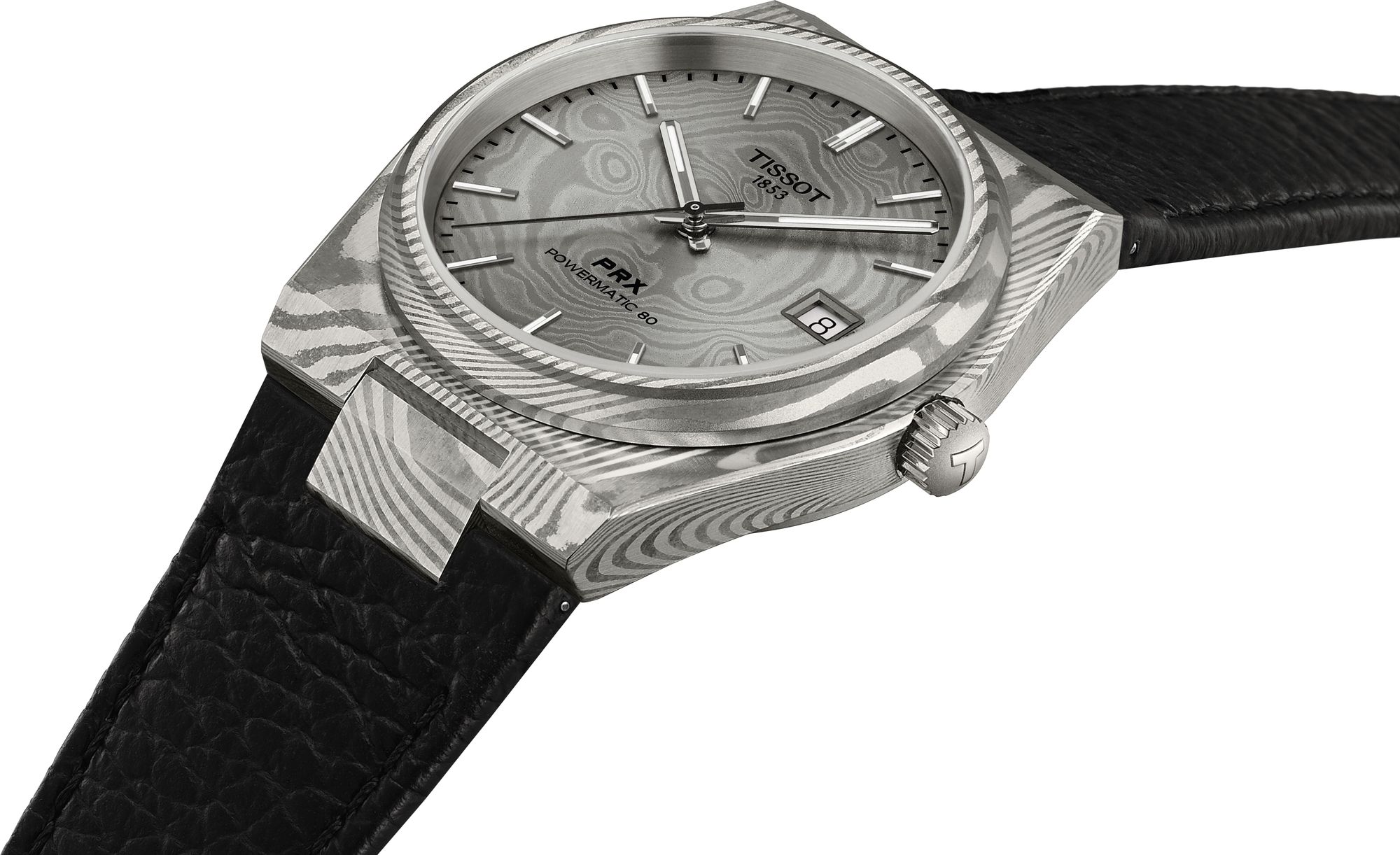 Tissot PRX POWERMATIC 8О DAMASCUS STEEL 38MM T137.807.96.081.00 Automatisch horloge Design highlight