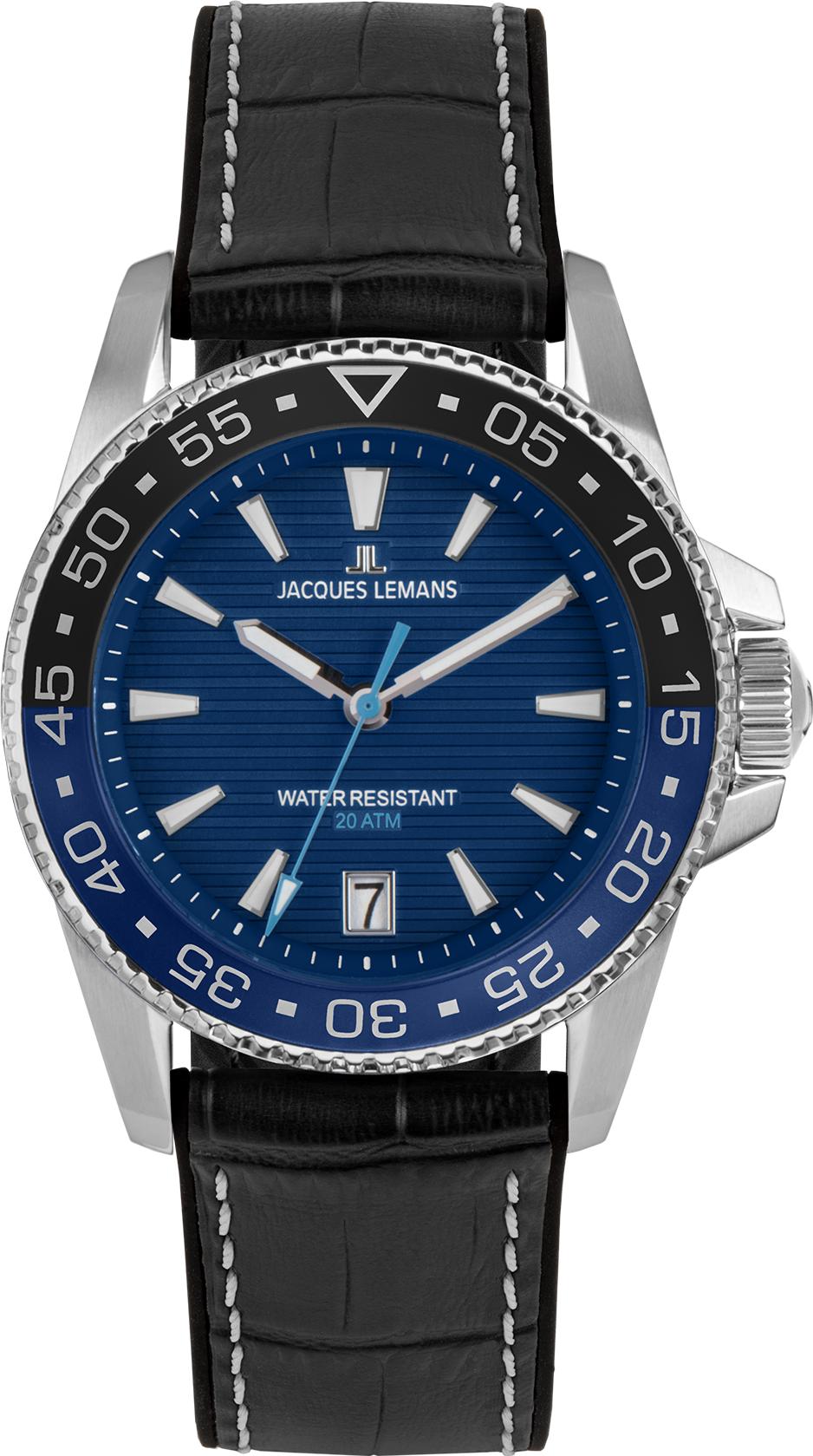 Jacques Lemans Liverpool Diver 1-2205B Heren armbandhorloge
