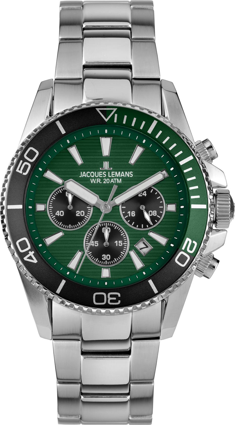 Jacques Lemans Liverpool Diver 1-2206I Cronógrafo para hombres Jacques Lemans Liverpool Diver 1-2206I Cronógrafo para hombres