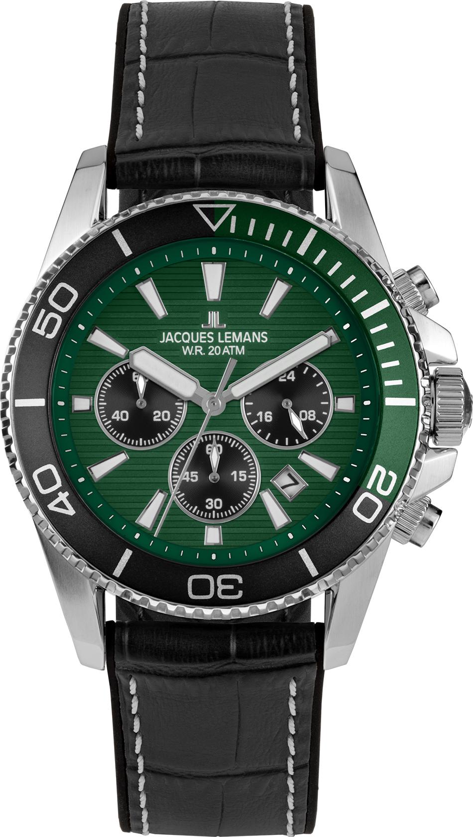 Jacques Lemans Liverpool Diver 1-2206C Herenchronograaf Jacques Lemans Liverpool Diver 1-2206C Herenchronograaf