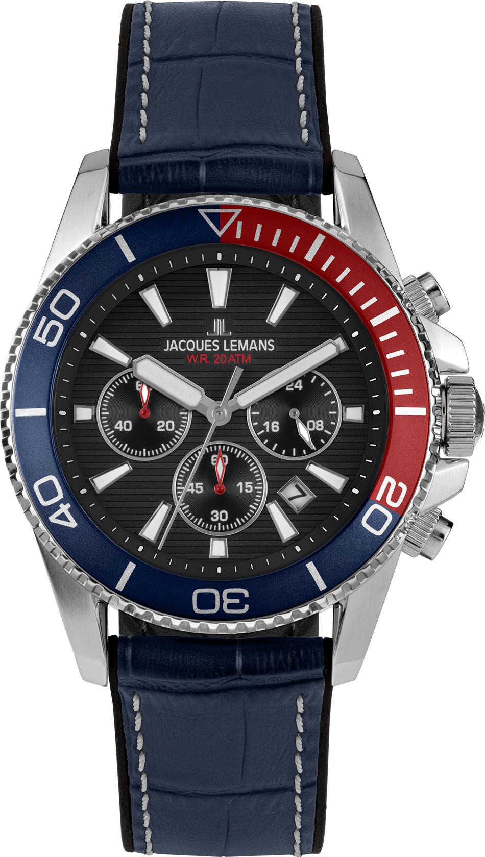 Jacques Lemans Liverpool Diver 1-2206D Herenchronograaf Jacques Lemans Liverpool Diver 1-2206D Herenchronograaf