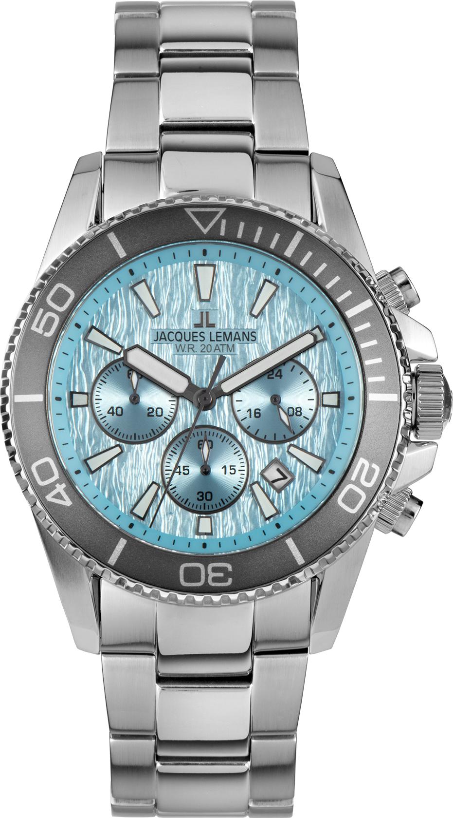 Jacques Lemans Liverpool Diver 1-2206K Cronógrafo para hombres
