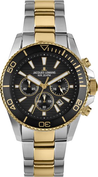 Jacques Lemans Liverpool Diver 1-2206L Herenchronograaf Duikhorloge Jacques Lemans Liverpool Diver 1-2206L Herenchronograaf Duikhorloge