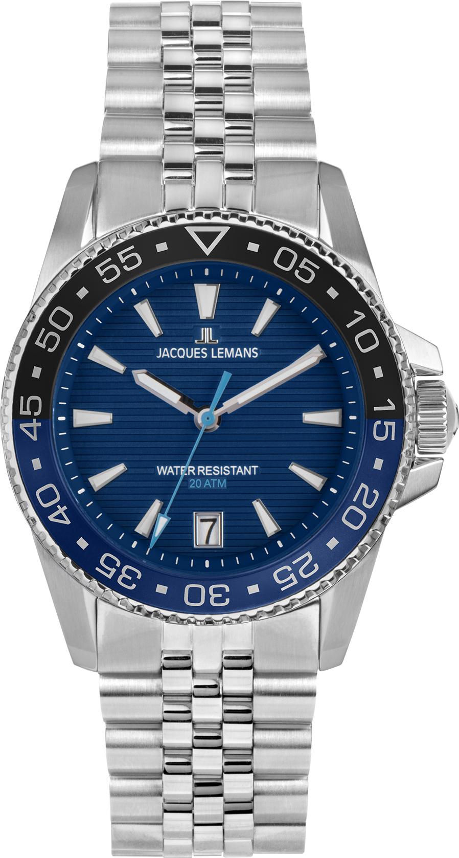 Jacques Lemans Liverpool Diver 1-2205I Heren armbandhorloge Jacques Lemans Liverpool Diver 1-2205I Heren armbandhorloge