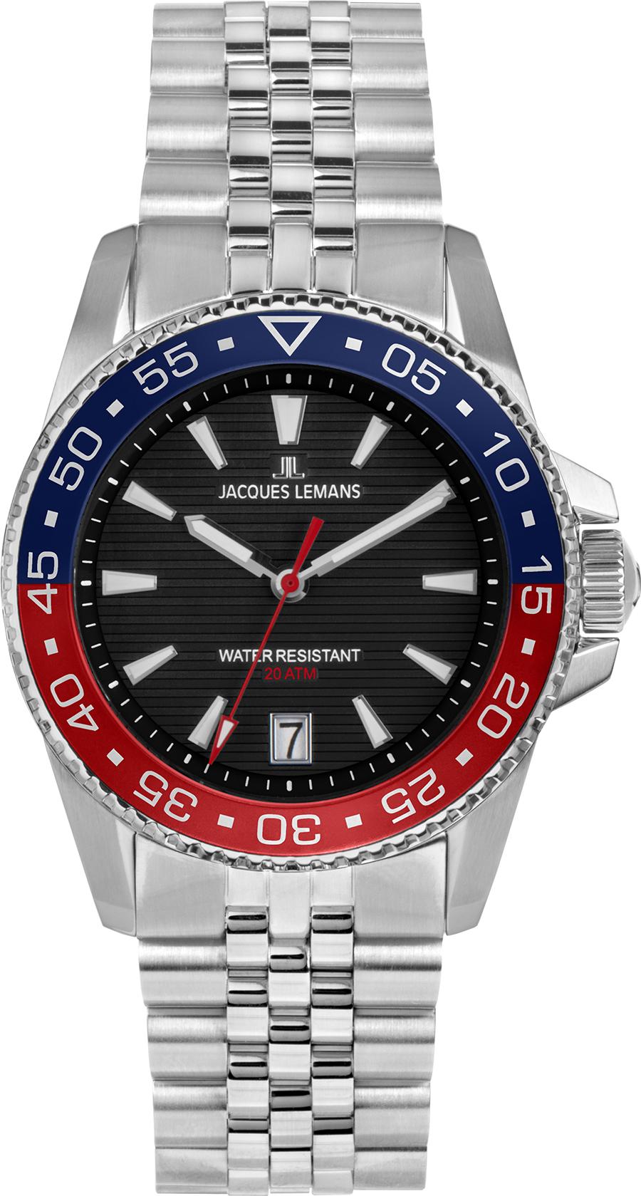 Jacques Lemans Liverpool Diver 1-2205K Heren armbandhorloge Jacques Lemans Liverpool Diver 1-2205K Heren armbandhorloge