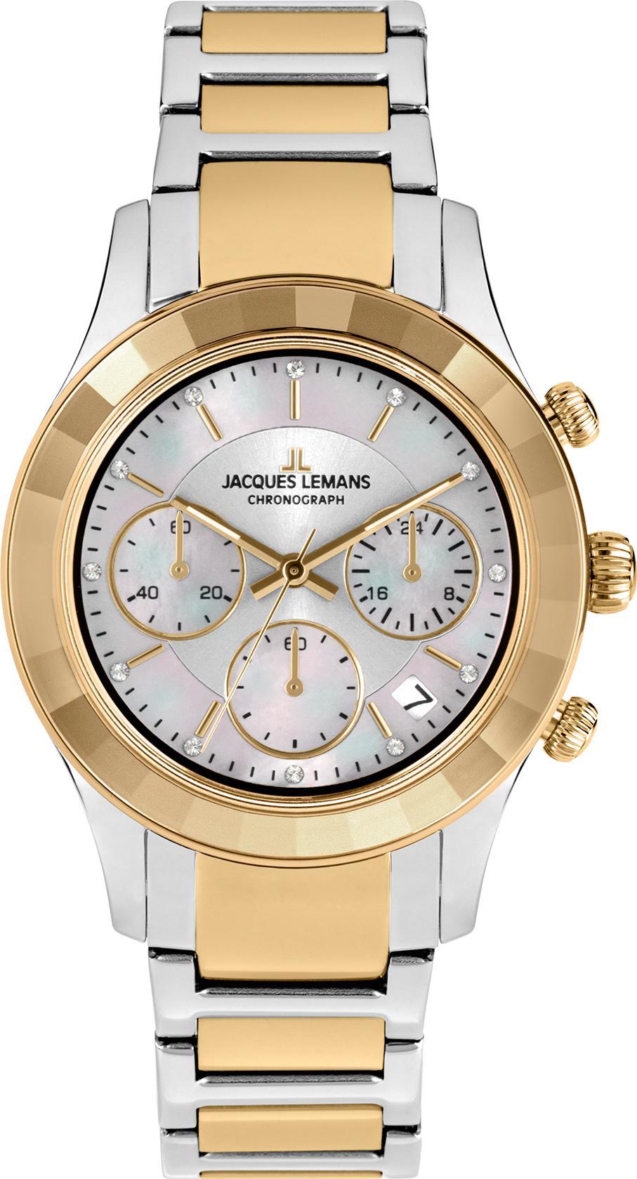 Jacques Lemans Venice 1-2151G Dameschronograaf Jacques Lemans Venice 1-2151G Dameschronograaf
