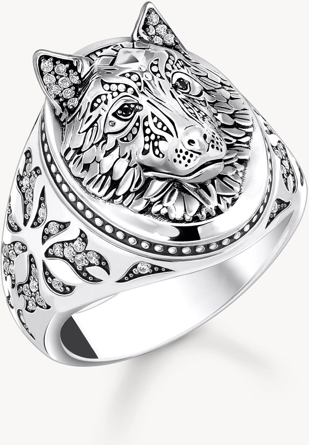 Thomas Sabo Rebel Wolf & Crystals TR2452-643-21 Ring Thomas Sabo Rebel Wolf & Crystals TR2452-643-21 Ring