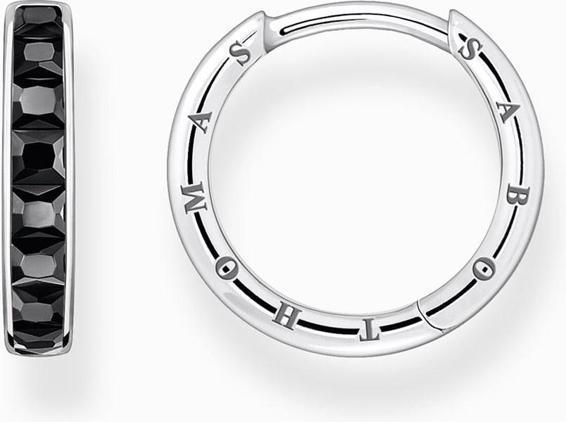 Thomas Sabo Sparkling Black CR668-643-11 Orecchini creole Thomas Sabo Sparkling Black CR668-643-11 Orecchini creole
