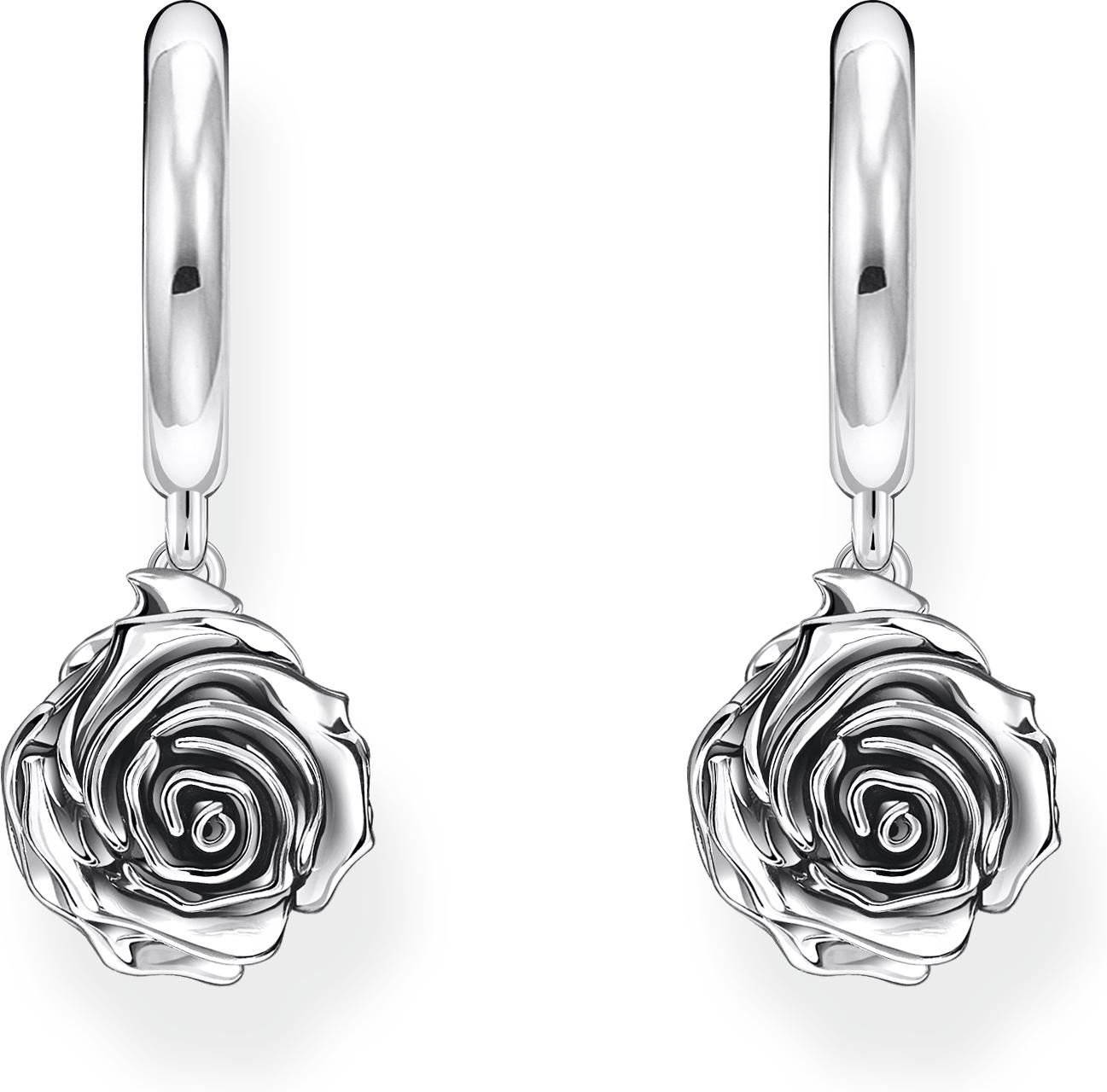 Thomas Sabo Midnight Rose CR757-637-21 Creolen oorbellen Thomas Sabo Midnight Rose CR757-637-21 Creolen oorbellen