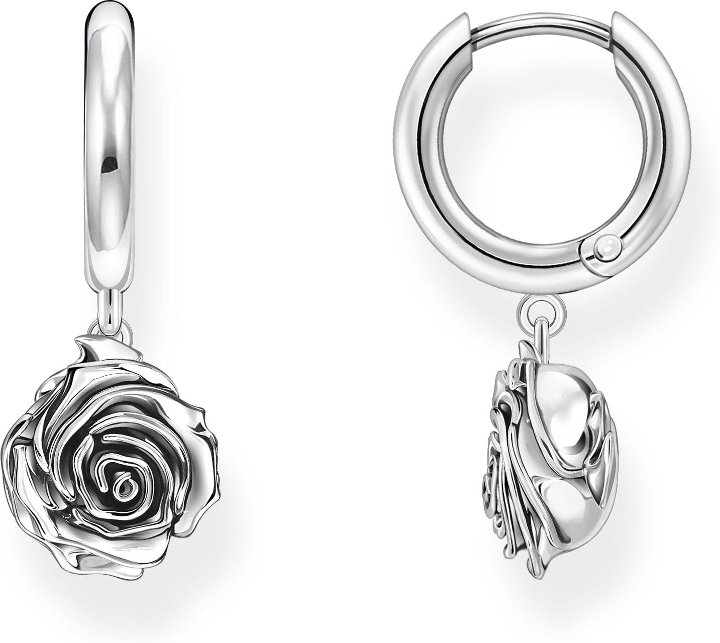 Thomas Sabo Midnight Rose CR757-637-21 Creolen oorbellen Thomas Sabo Midnight Rose CR757-637-21 Creolen oorbellen