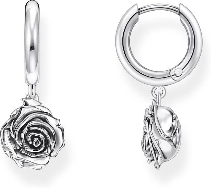Thomas Sabo Midnight Rose CR757-637-21 Pendientes creoles Thomas Sabo Midnight Rose CR757-637-21 Pendientes creoles