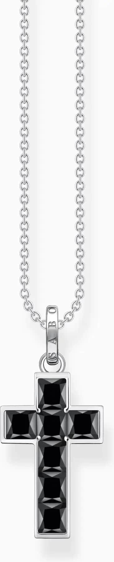 Thomas Sabo Sparkling Black KE2166-643-11-L45V Chaîne de cou pour femmes Thomas Sabo Sparkling Black KE2166-643-11-L45V Chaîne de cou pour femmes