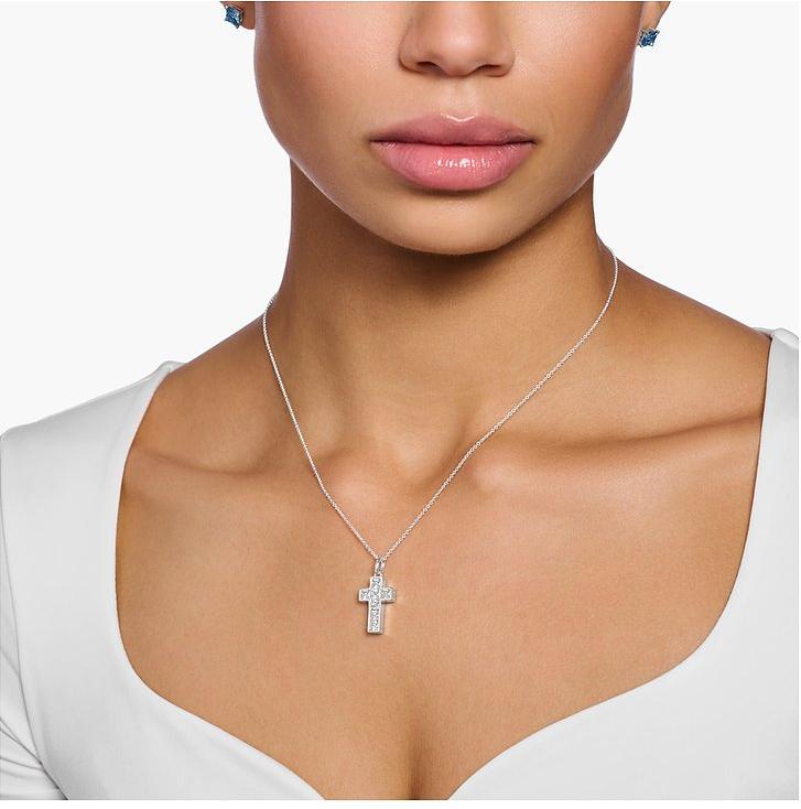 Thomas Sabo Sparkling White KE2166-051-14-L45V Chaîne de cou pour femmes