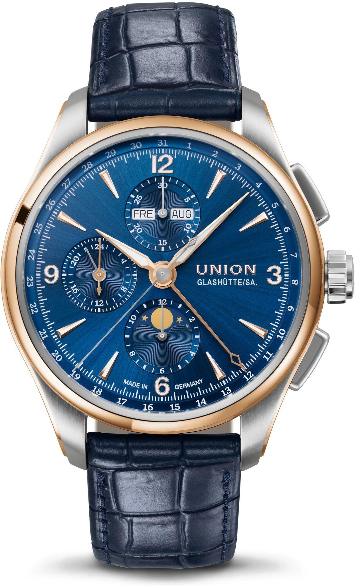 Union Glashütte Belisar Chronograph Mondphase D907.425.46.047.01 Cronógrafo Automático para hombres Union Glashütte Belisar Chronograph Mondphase D907.425.46.047.01 Cronógrafo Automático para hombres