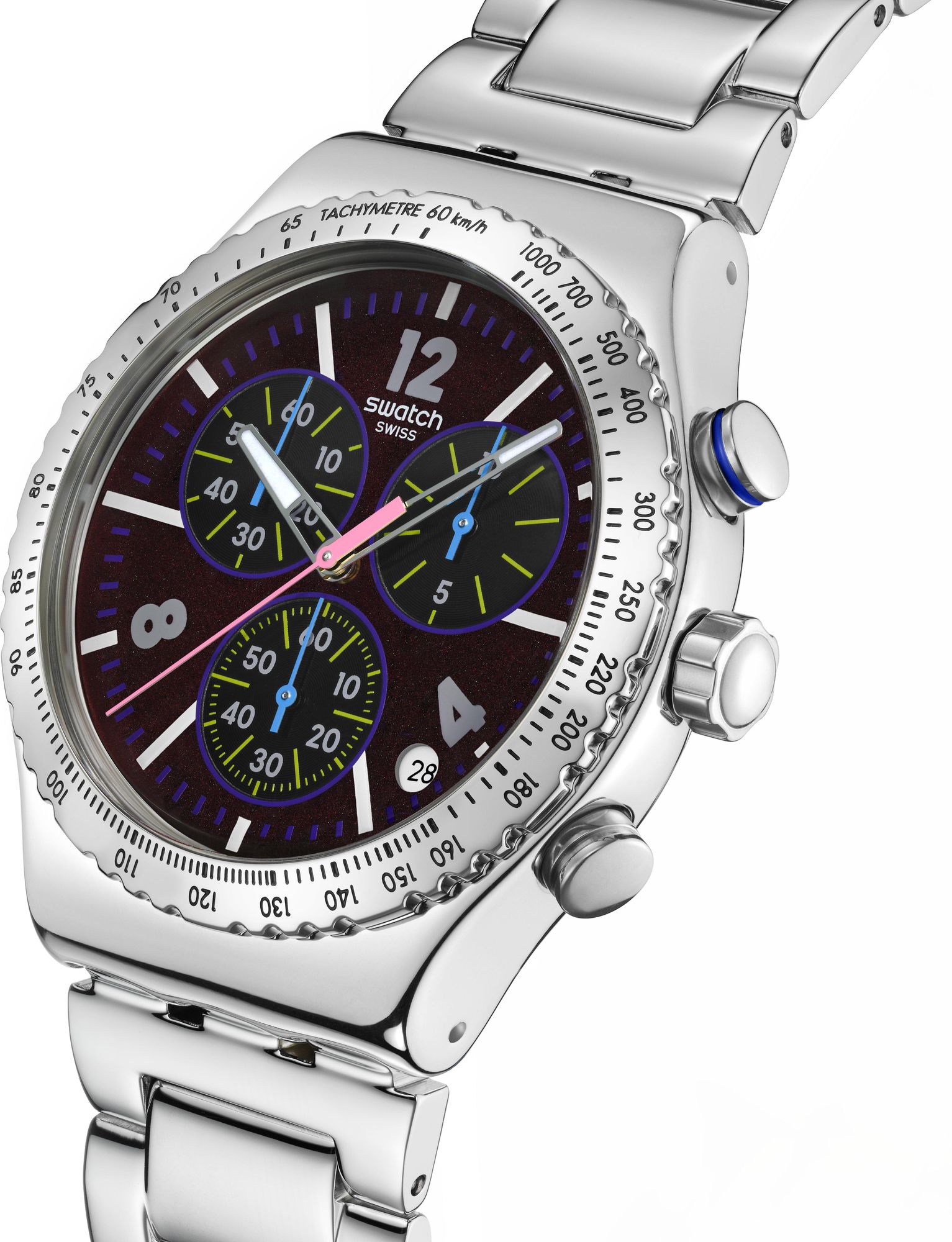 Swatch PURPLE GLOW YVS533G Cronógrafo para hombres