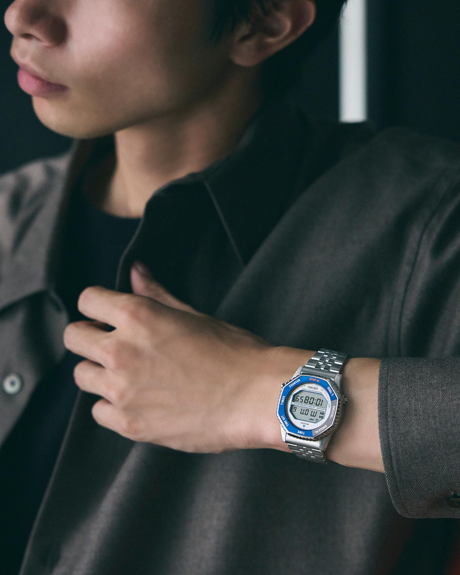 Seiko Digital Alarm Chronograph SMGG21P1 Montre digitale pour hommes Avec alarme