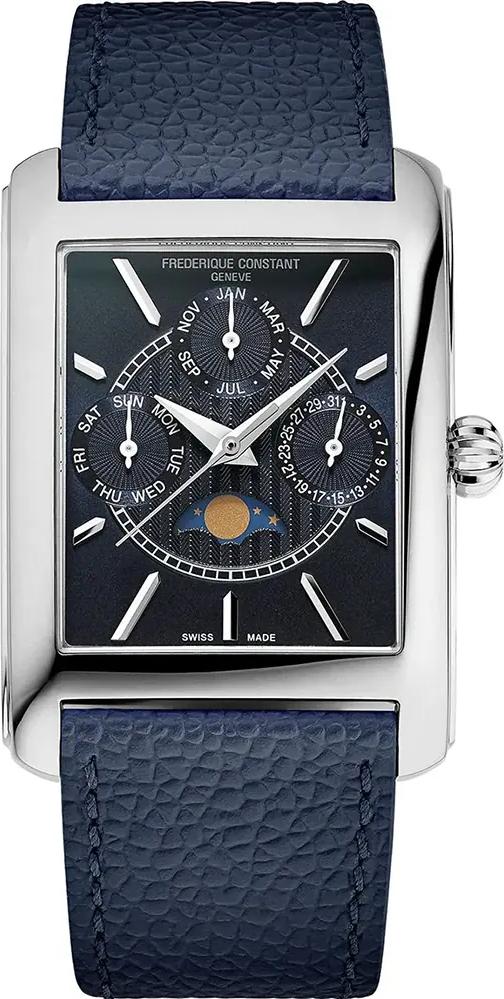 Frederique Constant Geneve Classics Carree Calander Moonphase FC-265N4C6 Reloj de Pulsera para hombres Indicador de la f