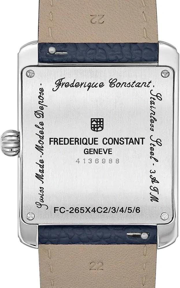 Frederique Constant Geneve Classics Carree Calander Moonphase FC-265N4C6 Reloj de Pulsera para hombres Indicador de la f
