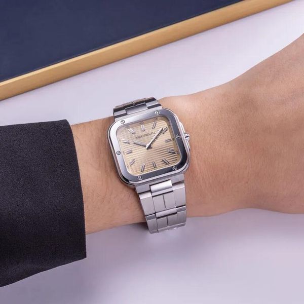 Michel Herbelin Cap Camarat Square Dame 17546B13 Reloj de Pulsera para mujeres Con pulsera adicional