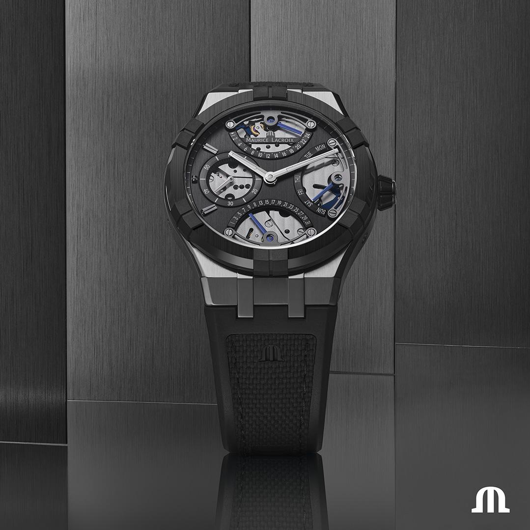 Maurice Lacroix AIKONIC MASTER TRIPLE RETROGRADE AC6068-SSL20-230-2 Cronografo automatico uomo Quadrante a vista