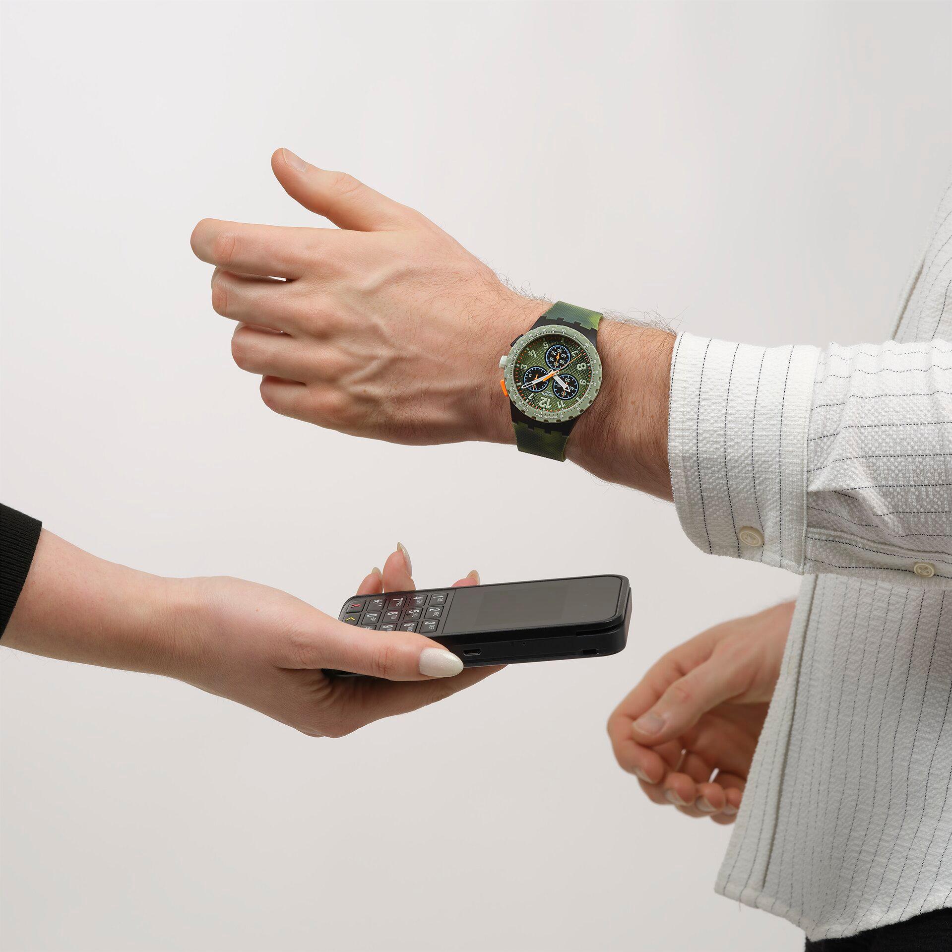 Swatch MIDDAY CAMO PAY! SUSB109-6000 Unisexuhr