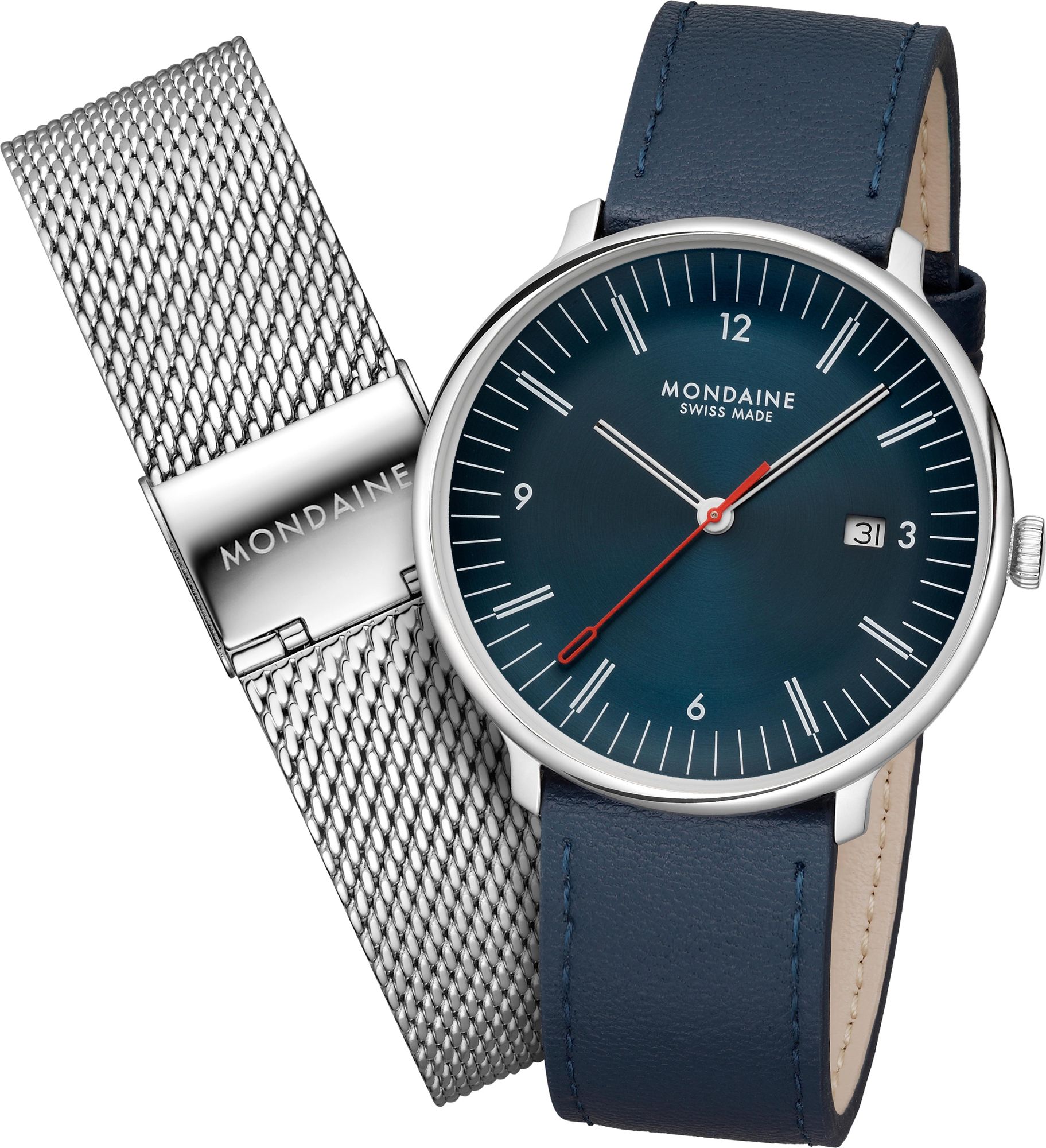 Mondaine Doppio MLE.41240.LQV.SET Orologio da polso uomo Con cinturino di riserva Mondaine Doppio MLE.41240.LQV.SET Orologio da polso uomo Con cinturino di riserva