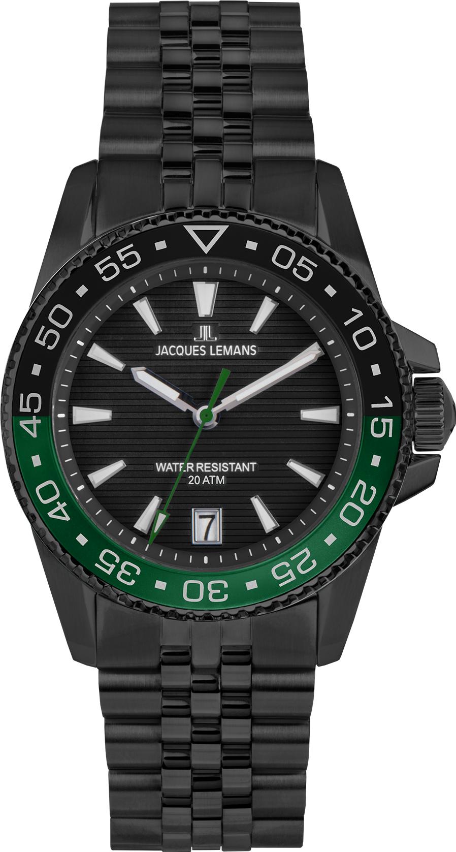Jacques Lemans Liverpool Diver 1-2205Q Heren armbandhorloge Jacques Lemans Liverpool Diver 1-2205Q Heren armbandhorloge