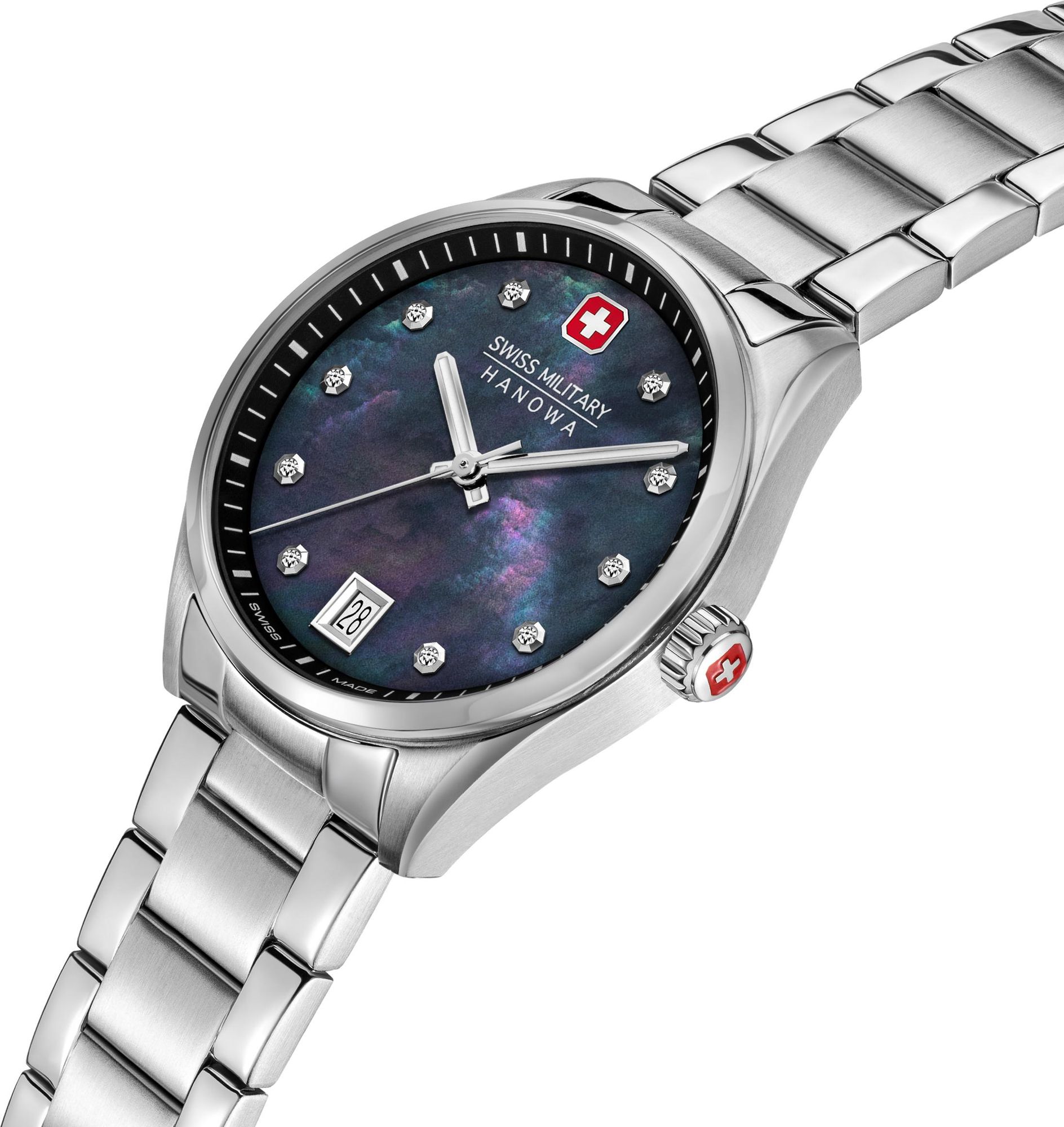 Swiss Military Hanowa Roadrunner Lady Sparkle SMWLH0005002 Dames armbandhorloge