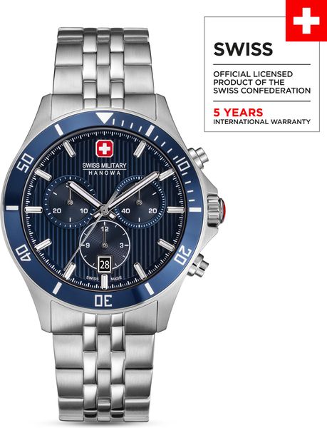 Swiss Military Hanowa Flagship Heritage Chrono SMWGI0007603 Cronógrafo para hombres Swiss Military Hanowa Flagship Heritage Chrono SMWGI0007603 Cronógrafo para hombres