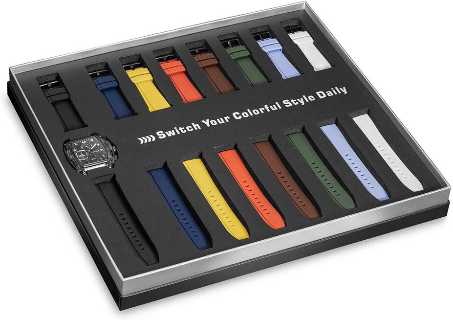 Police Clout Tank PEWGO00778X4 Cronógrafo para hombres Con pulsera adicional Police Clout Tank PEWGO00778X4 Cronógrafo para hombres Con pulsera adicional