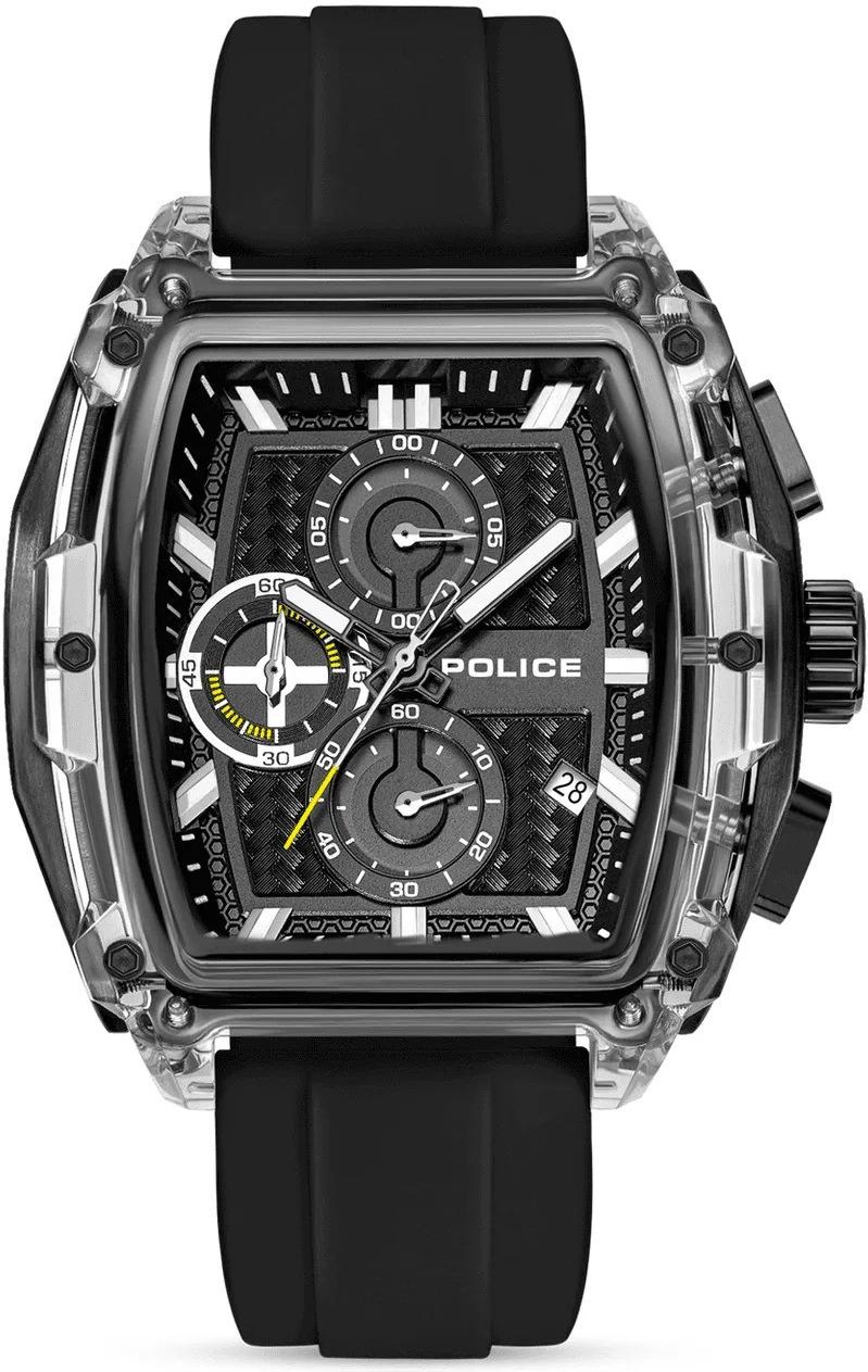 Police Clout Tank PEWGO00778X4 Cronógrafo para hombres Con pulsera adicional Police Clout Tank PEWGO00778X4 Cronógrafo para hombres Con pulsera adicional